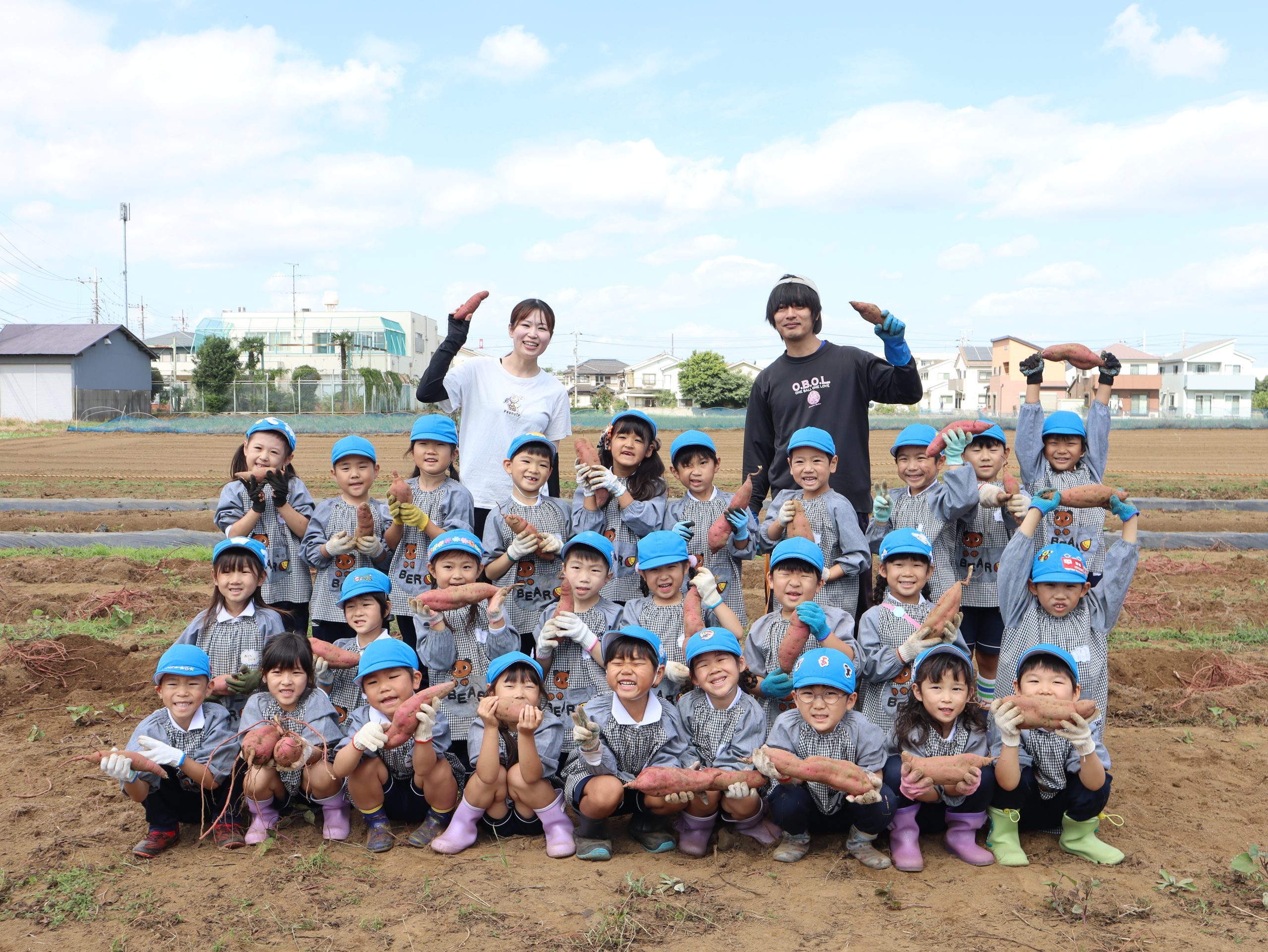 保護中: 年長組親子いもほり